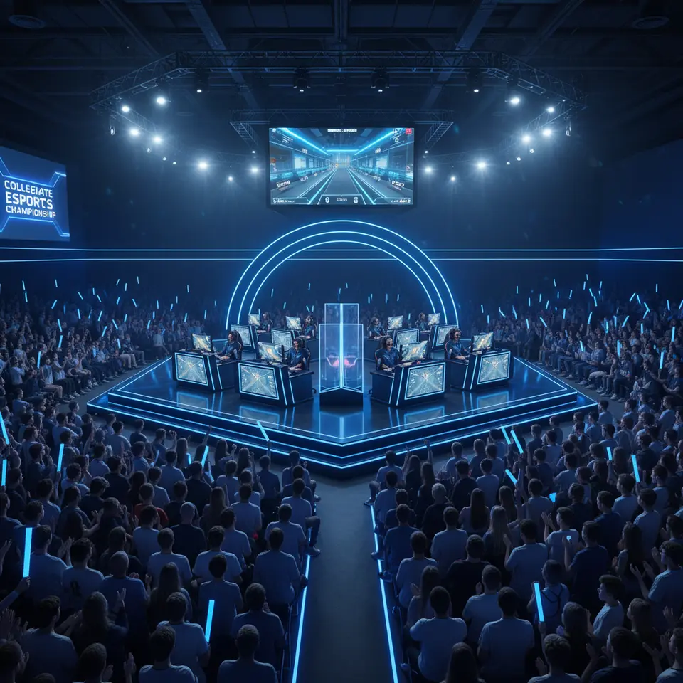Collegiate Valorant LAN finals setup
